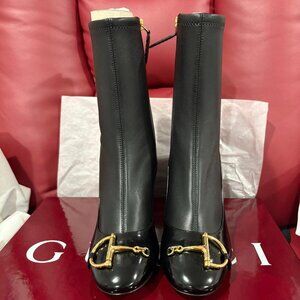 NWT Gucci Women's ankle boot with half Horsebit